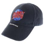 BALENCIAGA バレンシアガ 24AW Planet Earth Cap プラネットアース ロゴ ダメージ加工 キャップ 808870 410B2 ブラック