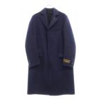 LOUIS VUITTON ルイヴィトン 20AW 裏地モノグラム柄 ウールロングチェスターコート ネイビー RM202Q UZB HJC55E