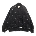 ダブルタップス 22SS TEAM JACKET TEXTILE クロスボーンテキスタイル ナイロン チーム ボンバージャケット ブルゾン 221TQDT-JKM01