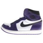 ナイキ AIR JORDAN 1 エアジョーダン1 コートパープル ハイカットスニーカー ホワイト/パープル US9/27.0cm 555088-500