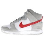 NIKE ナイキ DUNK HI RETRO SE DJ6152-001 ダンク ハイカットスニーカー グレー/レッド US8.5/26.5cm