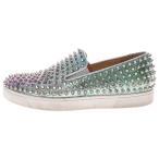 CHRISTIAN LOUBOUTIN クリスチャンルブタン ROLLER BOAT FLAT スパイクスタッズ レザー スリッポン ローカットスニーカー シルバー