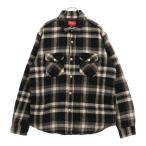 SUPREME シュプリーム 19AW Quilted Arc Logo Flannel Shirt 裏地キルティング チェック フランネルシャツジャケット ブラック
