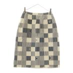 ショッピングVUITTON LOUIS VUITTON ルイヴィトン 23SS Damier Straight Skirt RW231W XL0 FOKZ06 ダミエ ストレートスカート ホワイト/ブラック レディース