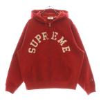 SUPREME シュプリーム 24SS ×Champion チャンピオン アーチロゴワッペン スウェットジップアップパーカー レッド