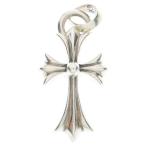 CHROME HEARTS クロムハーツ CH CRS SML W/BALE Wベイル スモールCHクロス ペンダントトップ シルバー BCA218