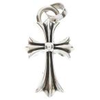 CHROME HEARTS クロムハーツ CH CRS SML W/BALE Wベイル スモールCHクロス ペンダントトップ シルバー BCA218