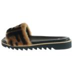 FENDI フェンディ FF Fur Pool Slide Sandal FFロゴファースライドサンダル ブラック/ブラウン レディース