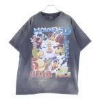 ショッピングPIECE SAINT MICHAEL セントマイケル ONE PIECE OP_SS T-Shirt ワンピース ルフィ ヴィンテージ加工 プリント 半袖Tシャツ グレー
