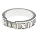 TIFFANY &amp; Co. ティファニー K18WG アトラスリング 3Pダイヤ 指輪 シルバー