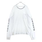 CHROME HEARTS クロムハーツ Neck Logo L/S Tee ネックロゴプリント長袖Tシャツ ホワイト