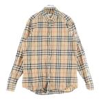 ショッピングBURBERRY BURBERRY バーバリー 20AW 袖ロゴプリントノバチェック長袖シャツ 8029878 ベージュ