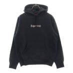 シュプリーム 19SS×Swarovski Box Logo Hooded Sweatshirt スワロフスキー ボックスロゴプルオーバースウェットパーカー ブラック