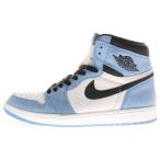 ナイキ AIR JORDAN 1 エアジョーダン1 ユニバーシティーブルー ハイカットスニーカー ブルー/ホワイト US9.5/27.5cm 555088-134