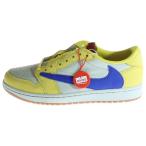 ナイキ ×トラヴィススコット AIR JORDAN 1 ウィメンズ エアジョーダン1 カナリー ローカットスニーカー イエロー US9.5/26.5cm DZ4137-700