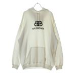 BALENCIAGA バレンシアガ BBロゴプリントスウェットプルオーバーパーカー ホワイト 570792 TEV19