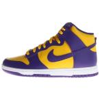 NIKE ナイキ DUNK HIGH RETRO LAKERS DD1399-500 ダンク レトロ レイカーズ ハイカットスニーカー パープル/イエロー US8.5/26.5cm