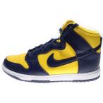 ショッピングダンク NIKE ナイキ DUNK HIGH RETRO SE HF3143-700 ダンク ハイカットスニーカー イエロー/ネイビー US8/26.0cm