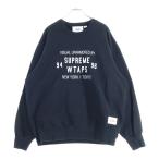 SUPREME シュプリーム 21AW×WTAPS Crewneck ダブルタップス クルーネックスウェットトレーナー ブラック