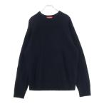 SUPREME シュプリーム 22AW Embossed Sweater エンボスロゴ クルーネック長袖ニットセーター ブラック