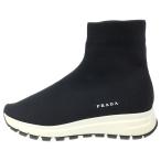 ショッピングPRADA PRADA プラダ ロゴハイカットソックススニーカー 1T715L ブラック 36