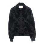CELINE セリーヌ Embroidered Varsity Jacket エンブロイダリー ベロア バーシティジャケットブルゾン ブラック 2V47A933C