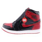 ナイキ AIR JORDAN 1 エアジョーダン1レトロハイ ブレッド パテント ハイカットスニーカー 555088-063 レッド/ブラック US9/27.0cm