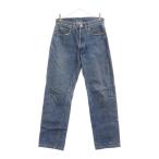 Levi's (リーバイス) 80s VINTAGE 501 ボタン裏555 赤耳 ストレートデニムパンツ インディゴ 985 555M