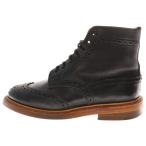 Tricker's トリッカーズ MALTON-WING TIP BOOT モールトン エイコン レザー ウィングチップ カントリーブーツ ブラック M2508