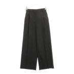 LOEWE ロエベ センタープレス ストレート スラックス パンツ Q825331X08 ブラック レディース