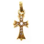 CHROME HEARTS クロムハーツ 22K CRS BBYFAT P/DIA ベイビーファットクロス PAVEダイヤ ペンダントトップ ゴールド BCA035