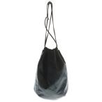 CHROME HEARTS クロムハーツ DRW STRNG SACK CRS PATCH クロスパッチドローストリングサックレザー巾着ハンドバッグ ブラック