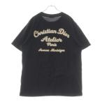 DIOR ディオール ATELIER TEE アトリエ 刺繍ロゴデザイン Tシャツ 半袖カットソー 293J645A0677 ブラック