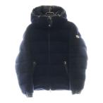 MONCLER GAMME ROUGE モンクレールガムルージュ 21AW Michon ジップアップ フーディ ボアダウンジャケット G20911A00089 ネイビー