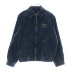 miumiu ミュウミュウ Washed corduroy blouson jacket ロゴ コーデュロイジップジャケット ネイビー ML1152