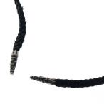 CHROME HEARTS クロムハーツ LEATHER BRAID SCROLL ネックレス レザーブレイドネックレス ブラック/シルバー BCA377