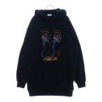 CELINE セリーヌ 22SS ×Paisley Verse アーティストエンブロイダリーフーディ プルオーバーパーカー ブラック 2Y608670Q