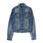 BALENCIAGA バレンシアガ 17AW Campaign Logo Denim Jacket バッグロゴ刺繍 デニムジャケット インディゴ 487342