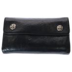 CHROME HEARTS クロムハーツ WAVE ウェーブ レザーウォレット 財布 ブラック BCA374