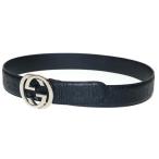 GUCCI グッチ GGロゴ インンターロッキング シマ レザー ブラック 411924