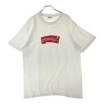 ショッピングGARCONS シュプリーム 17SS×COMME des GARCONS BOX Logo Tee コムデギャルソンシャツ ボックスロゴ クルーネック半袖Tシャツ ホワイト/レッド