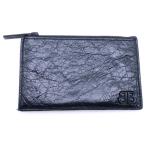 BALENCIAGA バレンシアガ レザー BBロゴ フラグメントケース コイン カードケース 766575 ブラック