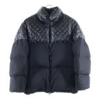 ショッピングヴィトン LOUIS VUITTON ルイヴィトン モノグラムラムレザー切り替え オーバーサイズパッファージップアップ ダウンジャケット HPB80ERSC ブラック