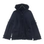 ショッピングCHANEL CHANEL シャネル 07AW フリンジ付き カシミヤニットカーディガン ブラック P31825K00556 ブラック レディース