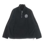 CHROME HEARTS クロムハーツ YKT U TARDY SWEEP HLF ZIP ダガーハーフジップフリースプルオーバーブルゾン ブラック