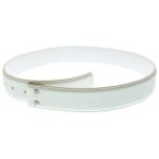 CHROME HEARTS クロムハーツ 1.5 STRAP 1.5inch スクロールラベルリベッツ レザーベルト ホワイト