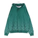 ルイヴィトン 23AW Monogram Knit Hoodie モノグラム グラディエントニットパーカー プルオーバーフーディー グリーン RM232Q USO HNN45W