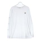 MONCLER モンクレール LS T-SHIRT スリーブプリント ロゴワッペン クルーネック 長袖Tシャツ カットソー ホワイト H20918D00008