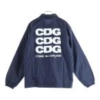 グッドデザインショップ コムデギャルソン バックロゴプリント ナイロン コーチジャケット ネイビー IH-J002