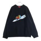 SUPREME シュプリーム 24AW Snow mobile Sweater スノーモービル セーター フロント刺繍 プルオーバー ニット ブラック